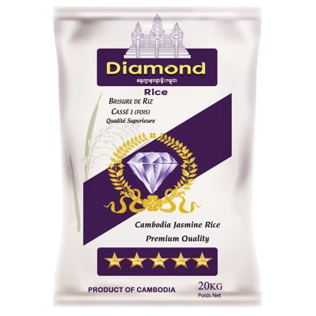 Riz Cambodge Cassé 1 fois DIAMOND 20Kg Sac
