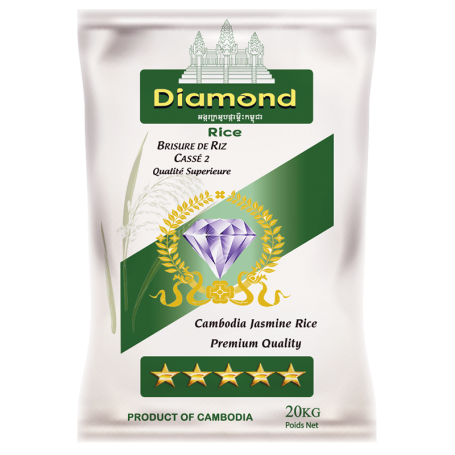 Riz Cambodge Cassé 2 fois DIAMOND 20Kg Sac