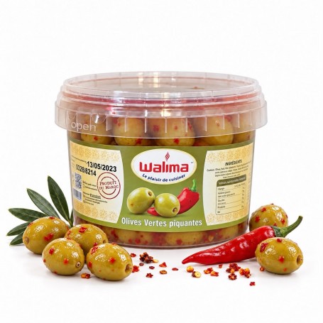 Olives Vertes Piquantes 600g