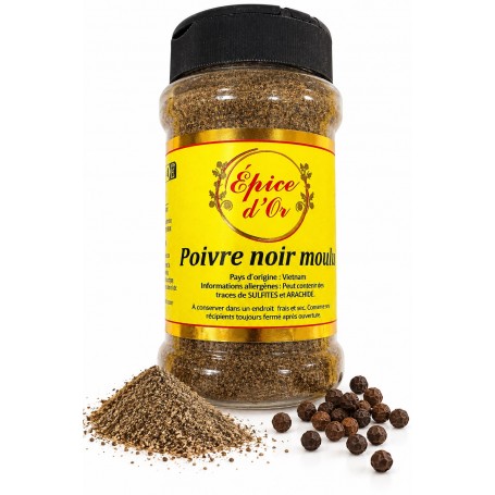 Poivre noir Moulu Bocal